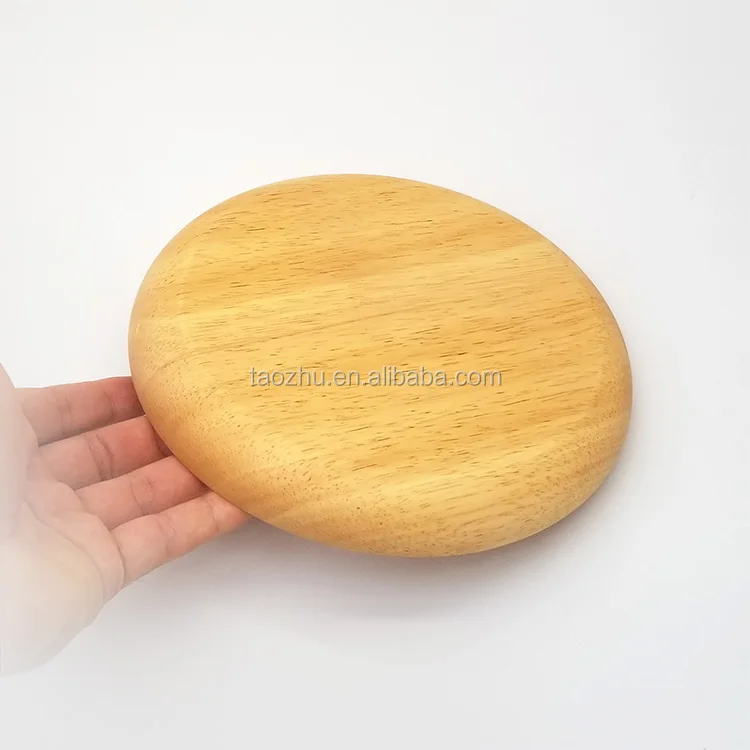 High Quality Reusable Natural Wooden plate with Private Logo