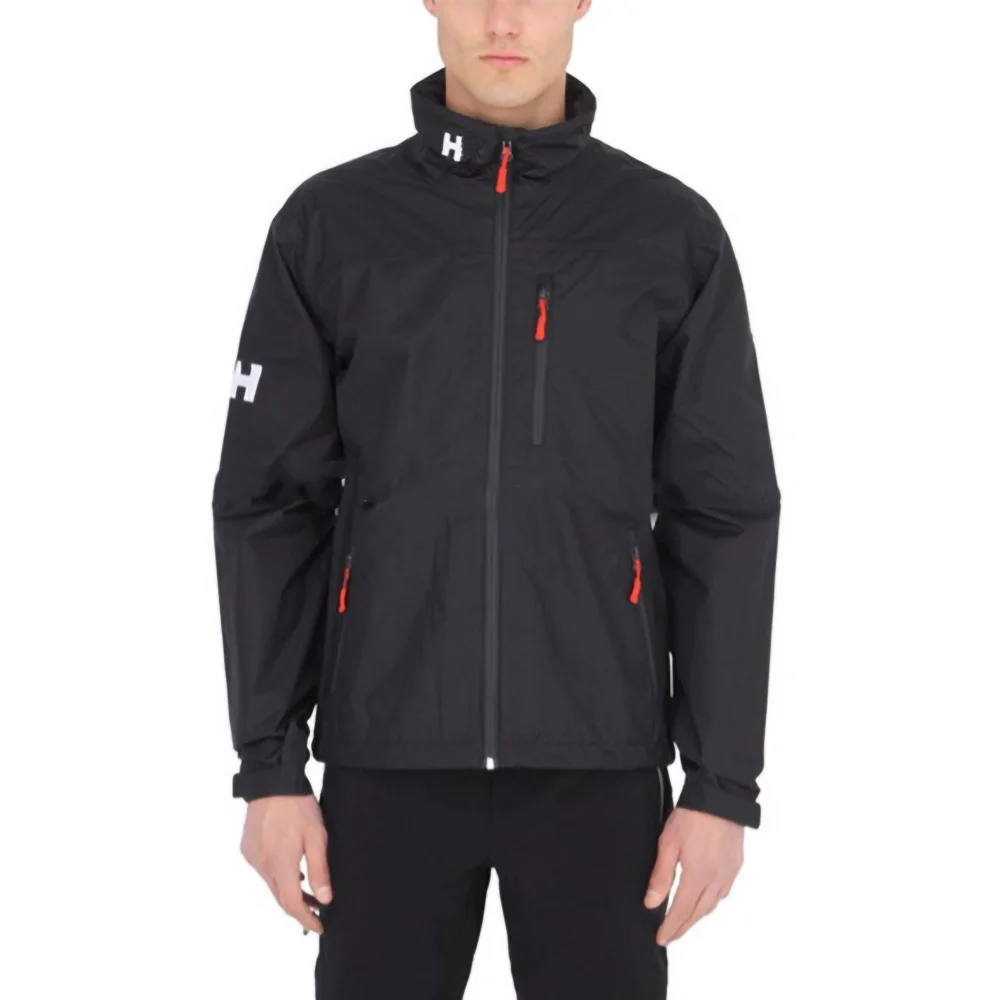 Wholesale customized Men black windproof nylon sailing jacket with high quality
