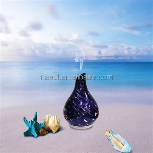 
Seven LED light changing popular unique vase shaped glass aroma diffuser 