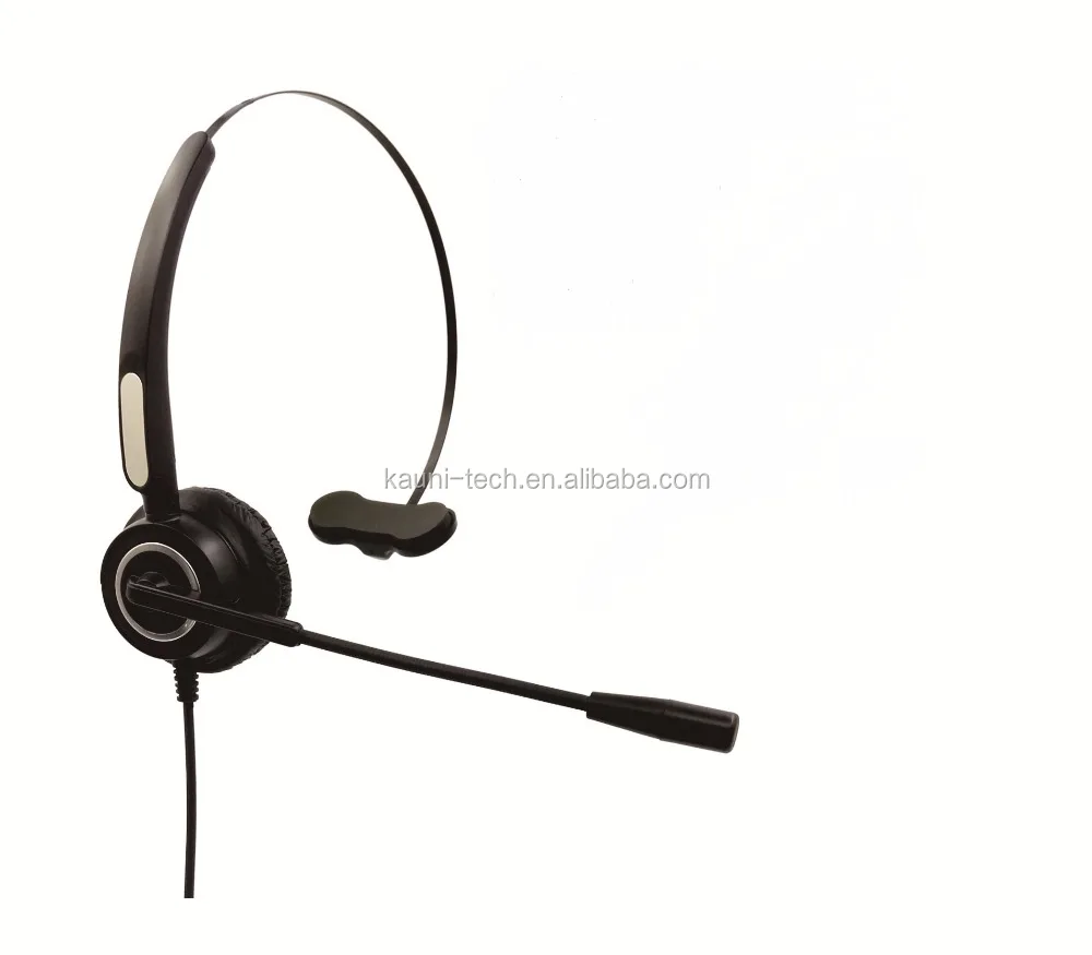 Professional Binaural Noise cancelling call center headset with RJ11 RJ9 USB plug for call center