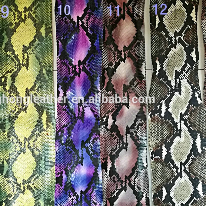 Homalopsis Buccata Species Colorful Masked Water Snake Skins Leather for Shoes Upper