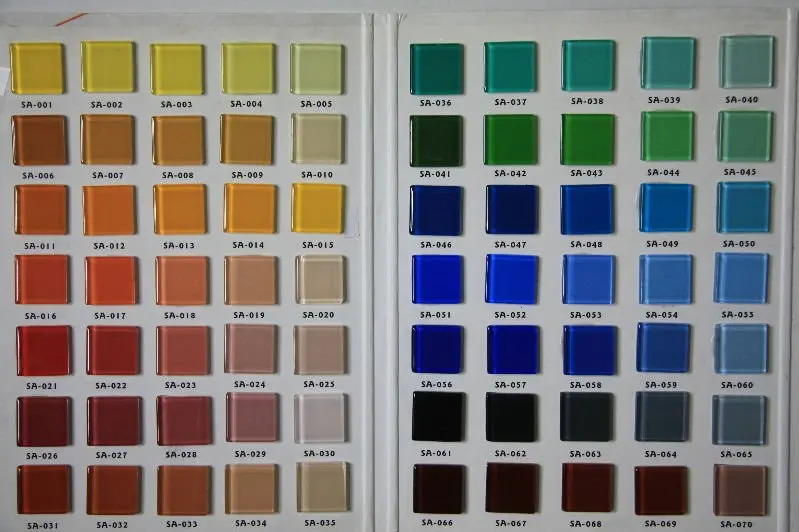 
china foshan taoyi peacock green glass mosaic paint color 