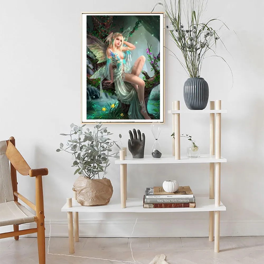 
Dropshipping Diy diamond painting butterfly beauty point drill cross embroidery indoor bedroom living room decorative painting 