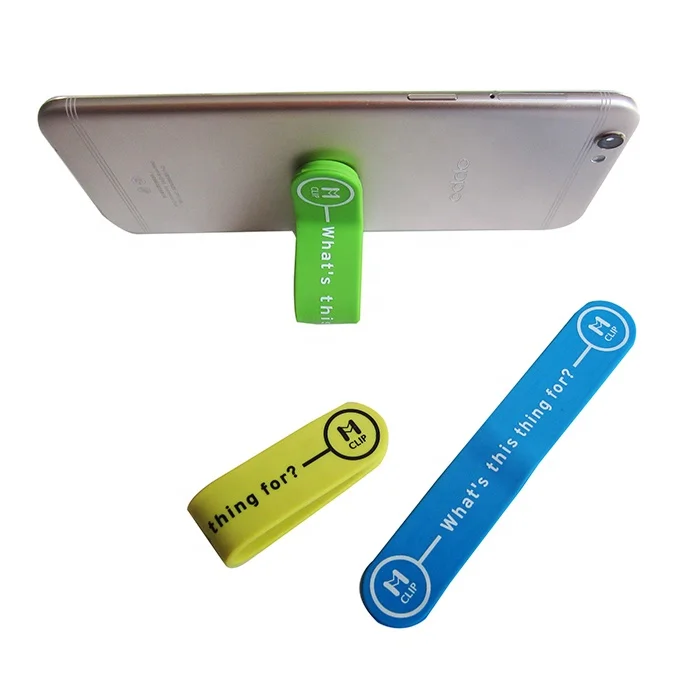 2 in 1 Silicone Magnetic Cord Wrap Custom Cell Phone Stand