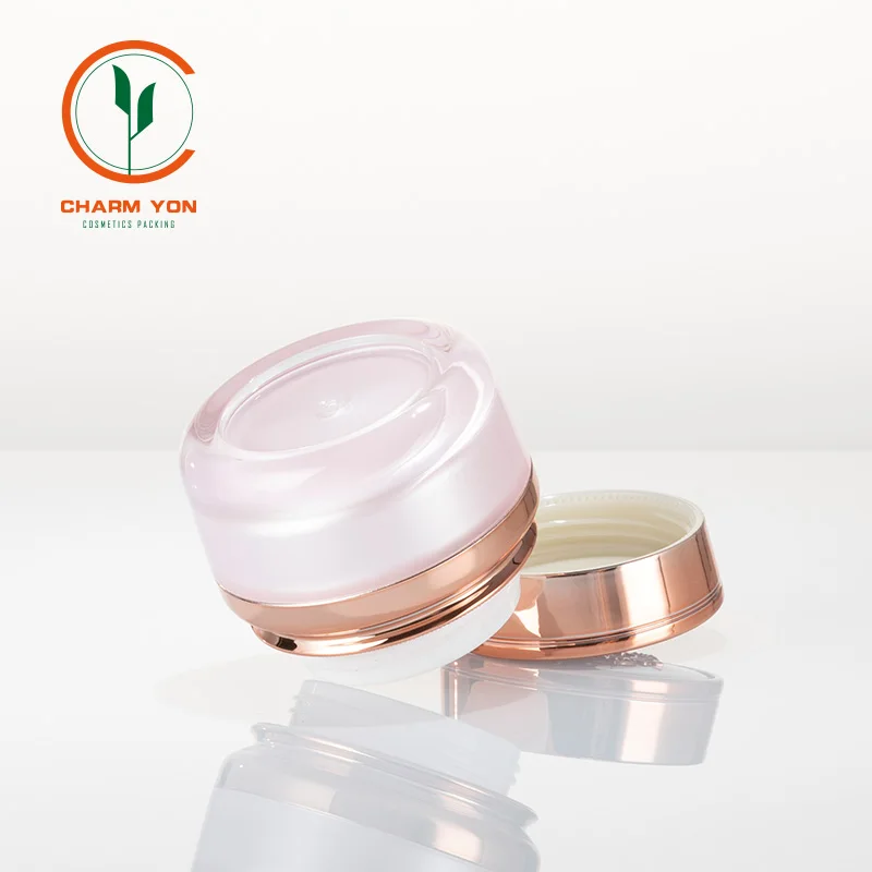 
Wholesale Cosmetic Packaging Eco-Friendly acrylic cosmetic container 50g facial cream jar yellow face cream jar CY19001DS-G1 