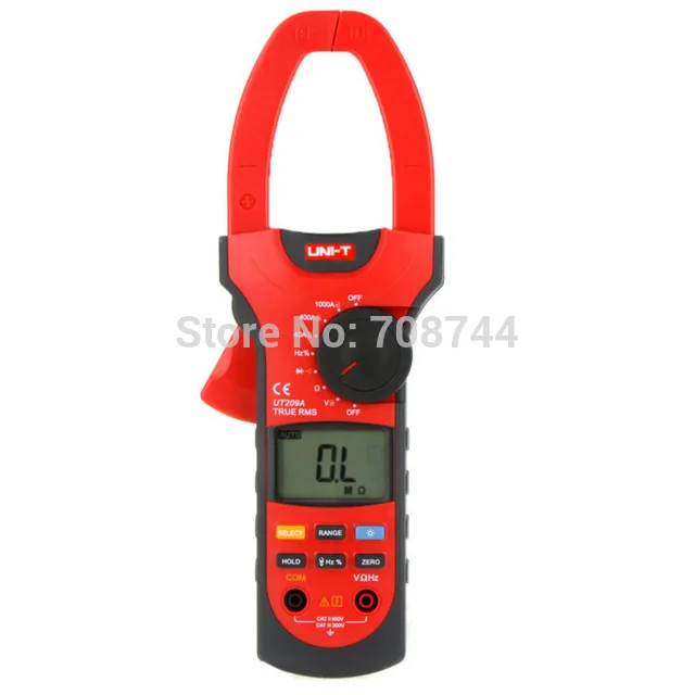 4000 Display Count UT209A Digital Clamp Multimeter with Ture RMS