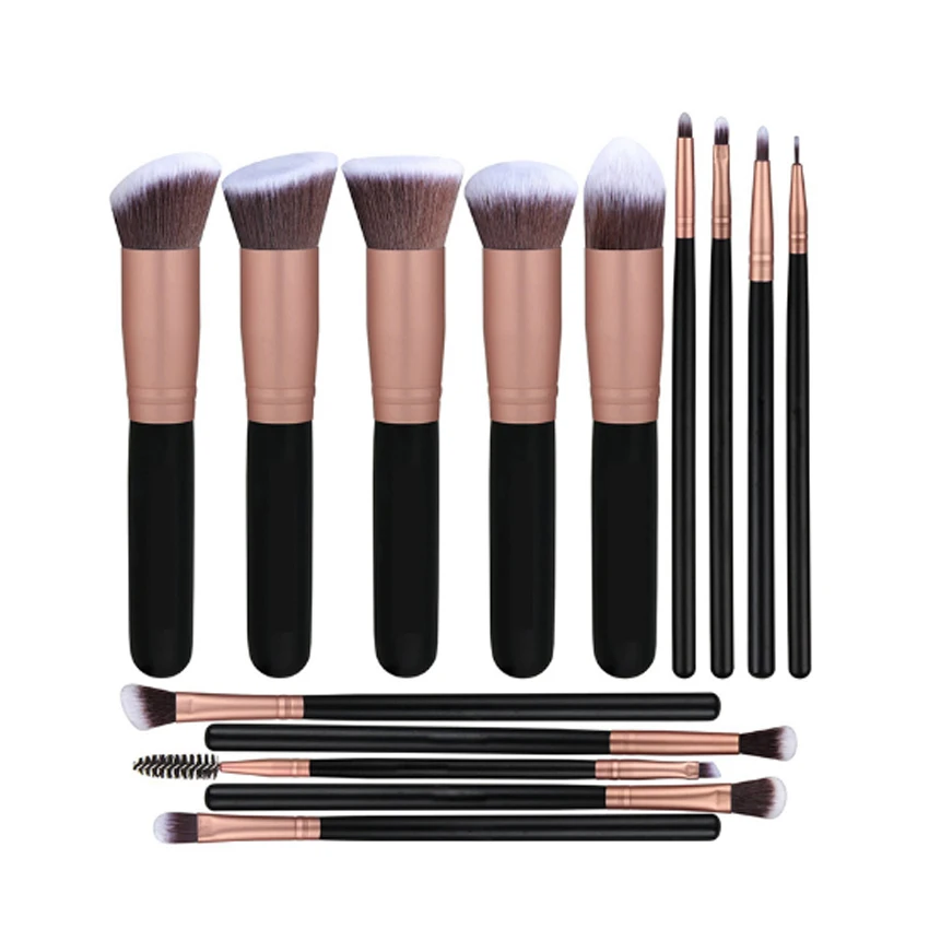 
 Большой заводской ассортимент кистей для туши для ресниц 14 шт. синтетическая кисть Кабуки наборы для макияжа для девочек косметика  