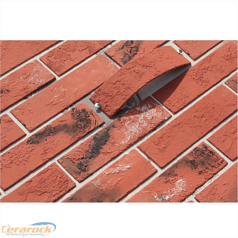 Flexible, thin and light outdoor and indoor faux brick wall panels