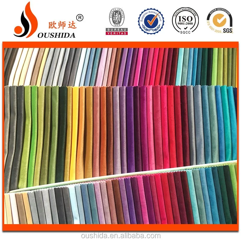 
Waterproof none Stretch 100% Polyester velvet fabric for furniture cover 