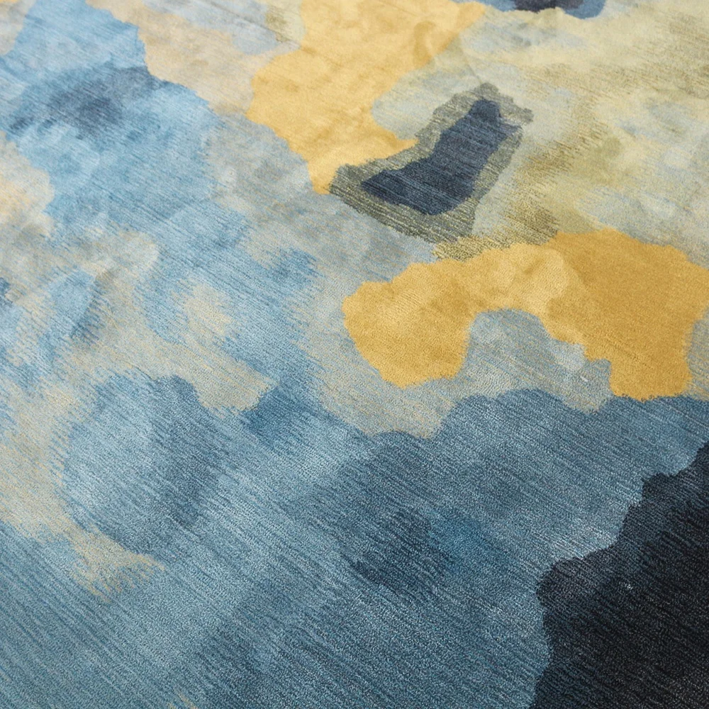 Abstract pattern rug and carpet distressed latex-back coating hand tufted carpet import from china