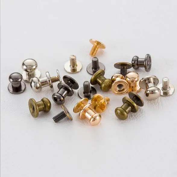 1000pcs/Pack Round Head Browne monk Rivets/Stud Sam brown button DIY Leather Craft Belt/Strap