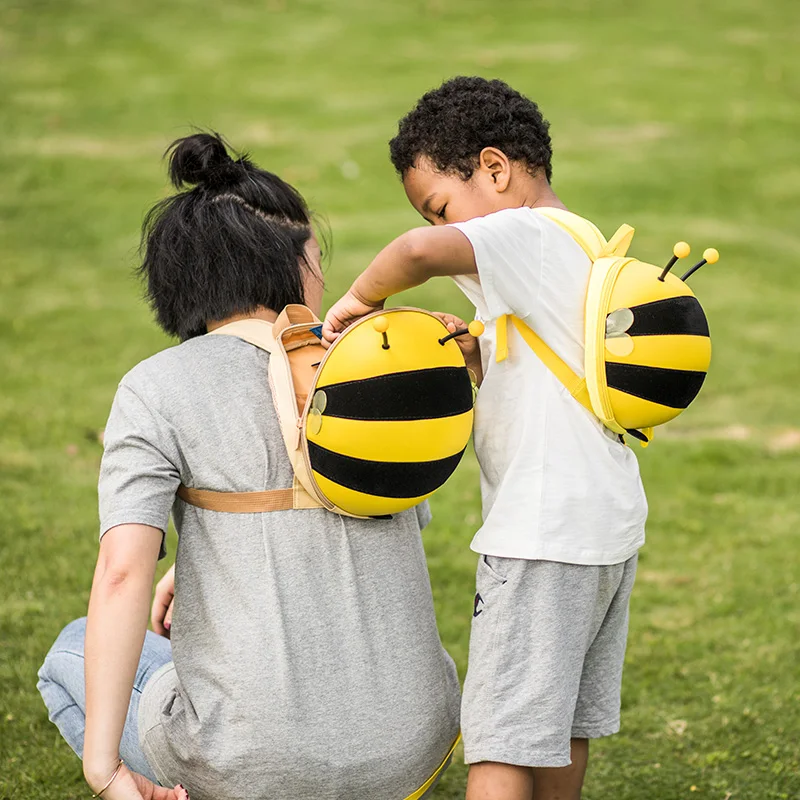 Supercute 3D Egg Shell Toddler Backppack Child Backpack Kid Bag Harness Bee Shaped toys bag