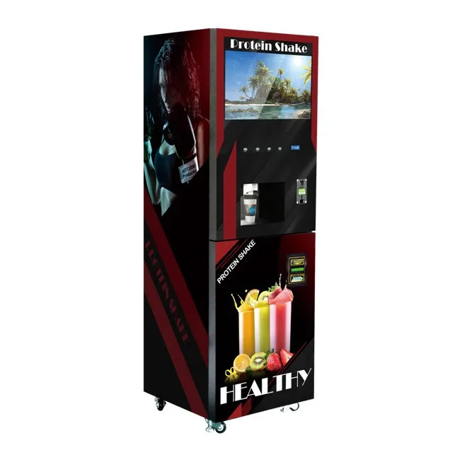Whey Protein Energy Drink Machine Protein Shake Vending Machine GTC304 Reservoir 5L + Hot Water 1.8L + 2L Compressor