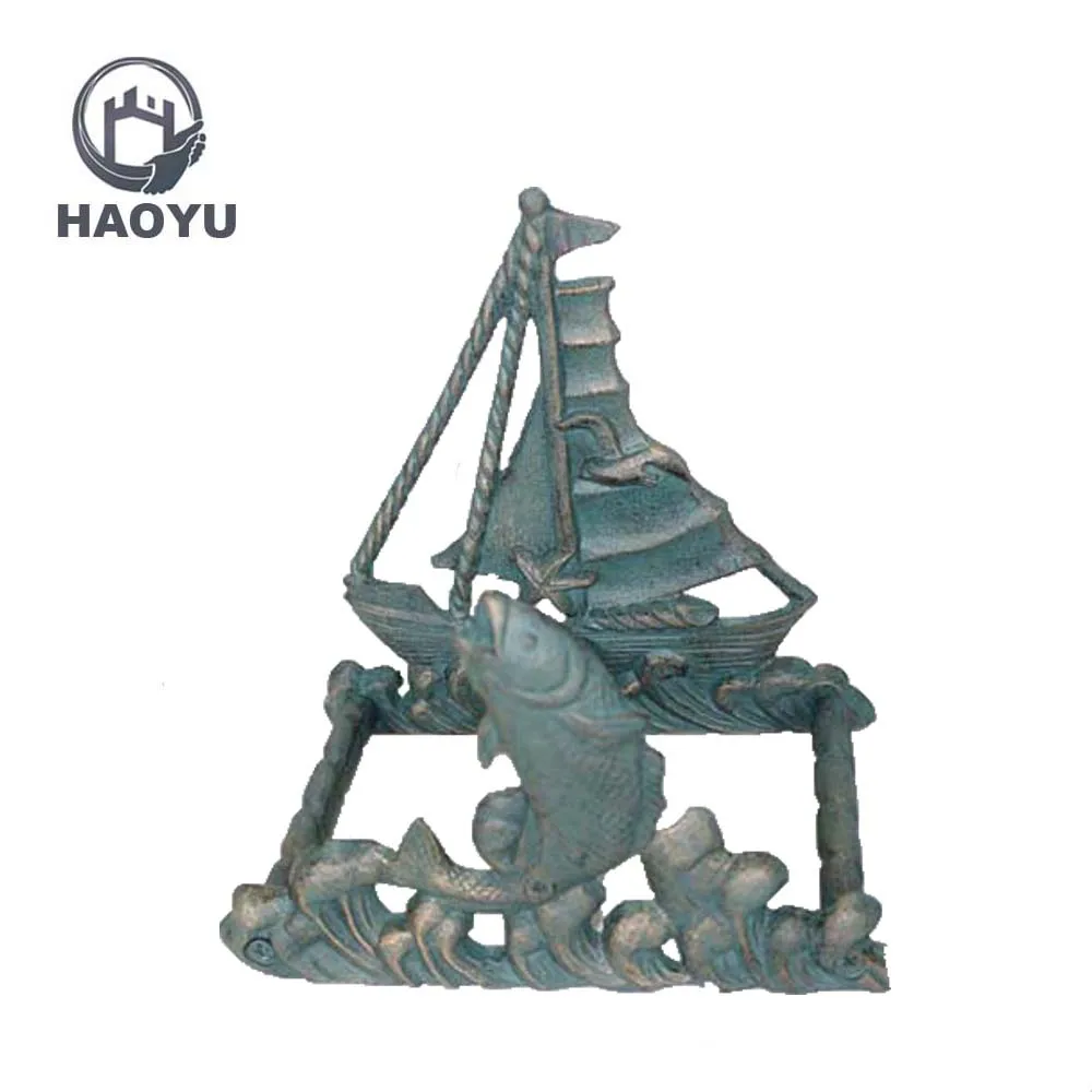 Antique cast iron metal horse head shaped hose holder for home decor garden decoration wall mounted