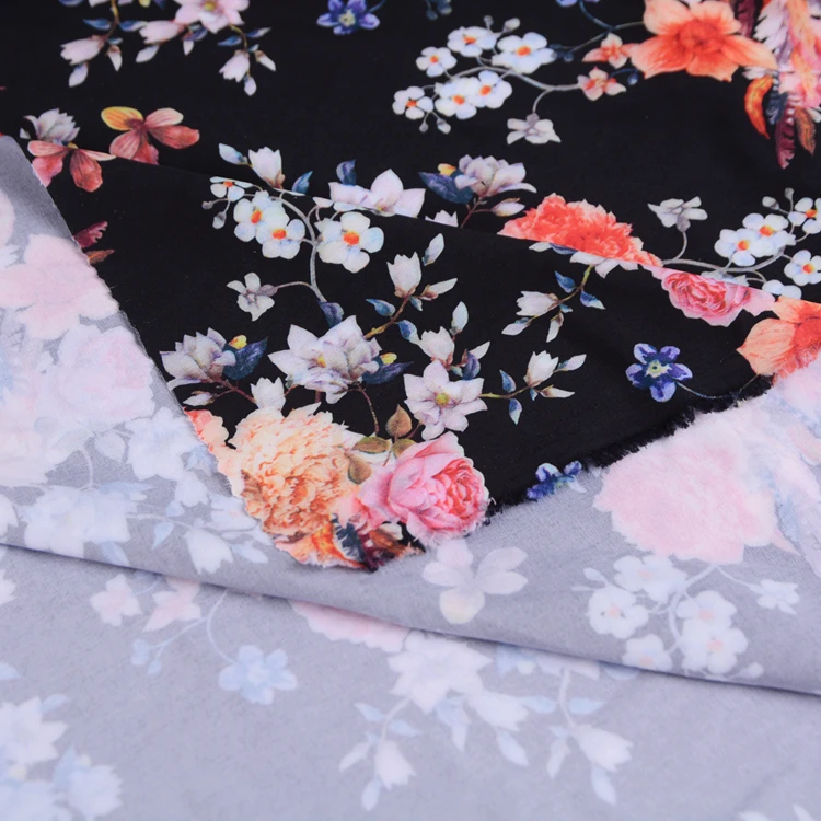 
97% polyester 3% spandex 4 way stretch african flower print fabric for women dress 