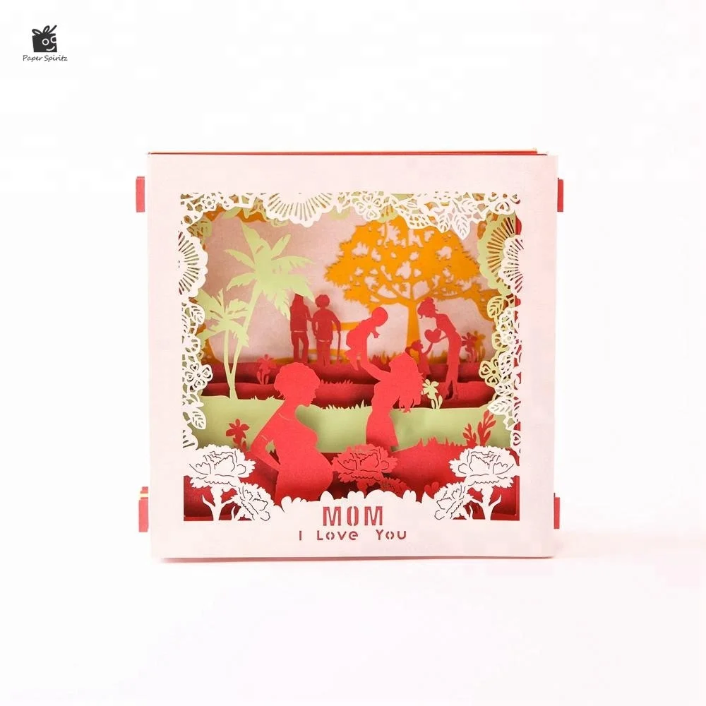 Бумажная белая Подарочная коробка Spiritz на День Матери с карточкой для сообщений для украшения