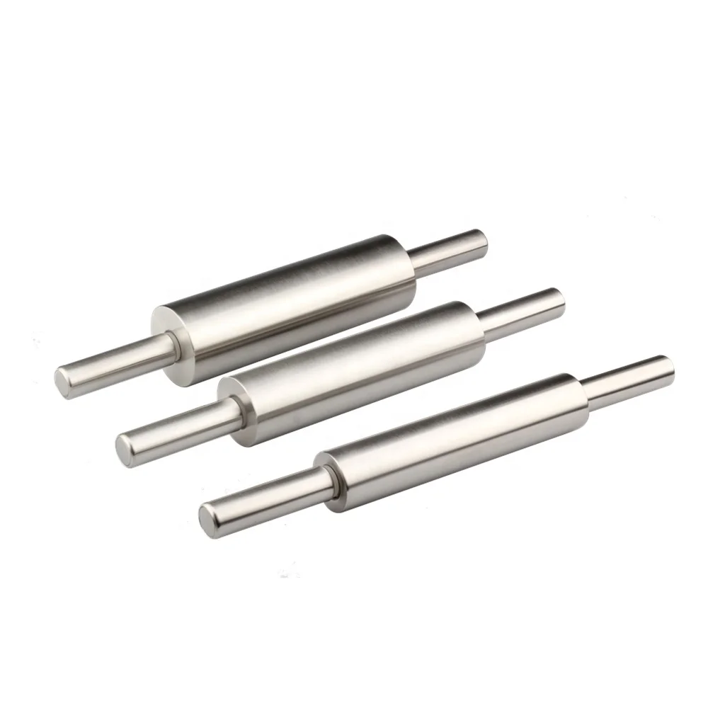 Stainless Steel Rolling Pin (2.4 X 17.6 Inch) for Baking Bakery Cookies Chapati Fondant Dough Pastry Pizza Pie