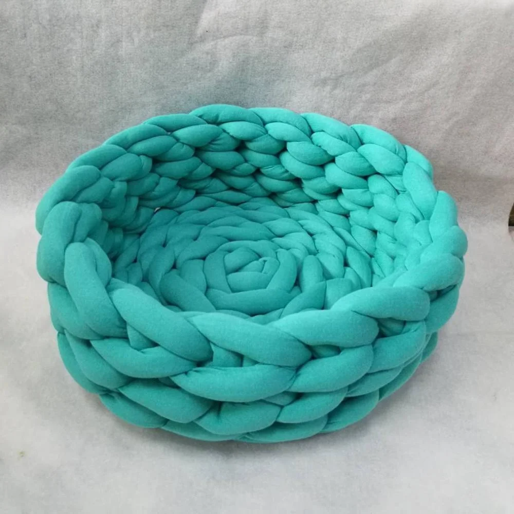 
Pet bed round Arm Knitting Cotton tube for soft dog blanket 