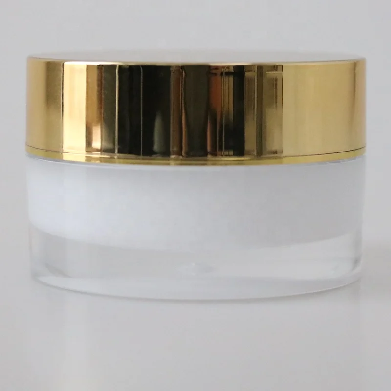 
custom round container with gold cap cosmetic 30g acrylic cream jar 1 oz jar for skin care 