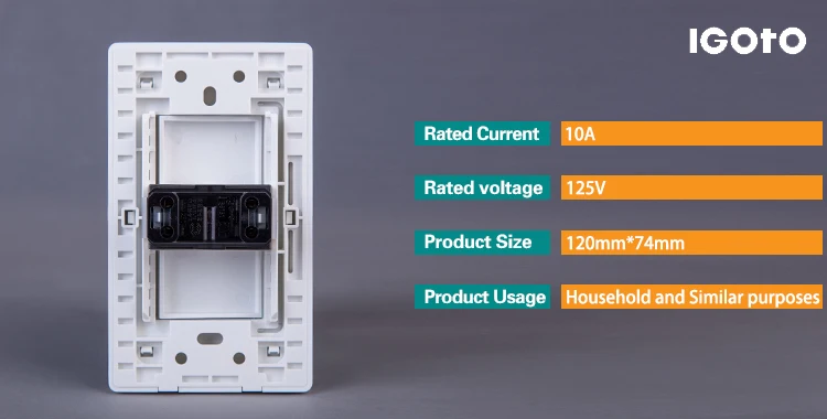 Igoto American Style A511 1gang electrical push button light wall switch