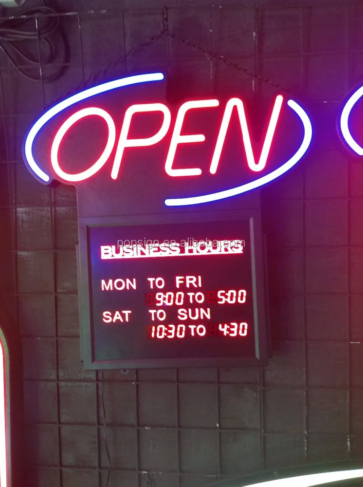 Впрыскиваемый цифровой светодиодный знак в рабочее время