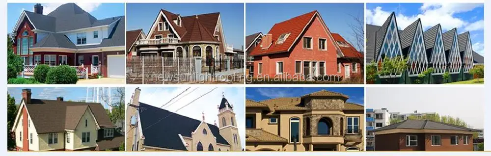 Bangladesh Japan Philippines  Water-proof and fire-proof metal shingles color stone coated metal roof tiles prices