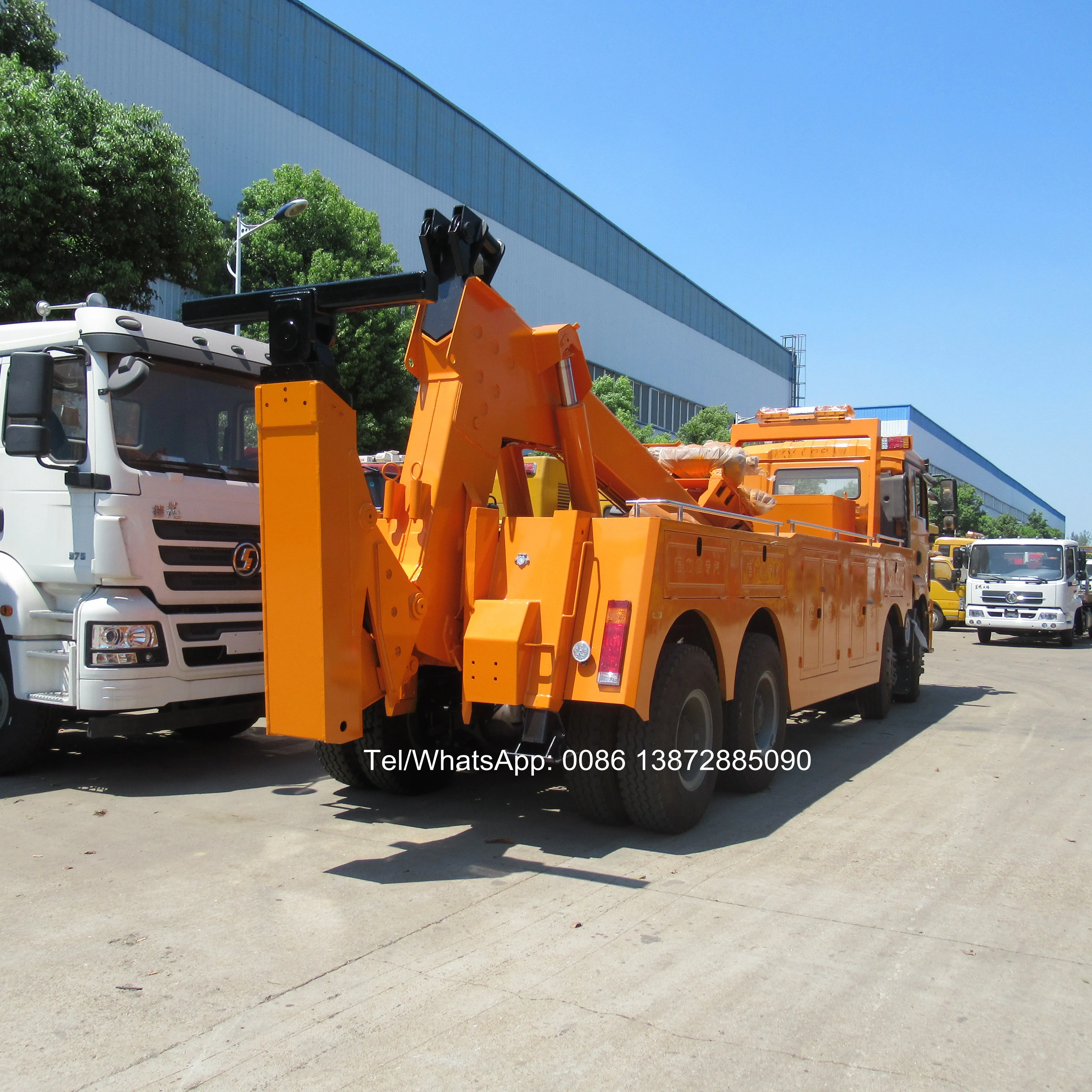 Спасательный Грузовик FAW 8x4 с краном, 75 тонн, 80 тонн, тяжелые тягачи, Эвакуаторы для продажи