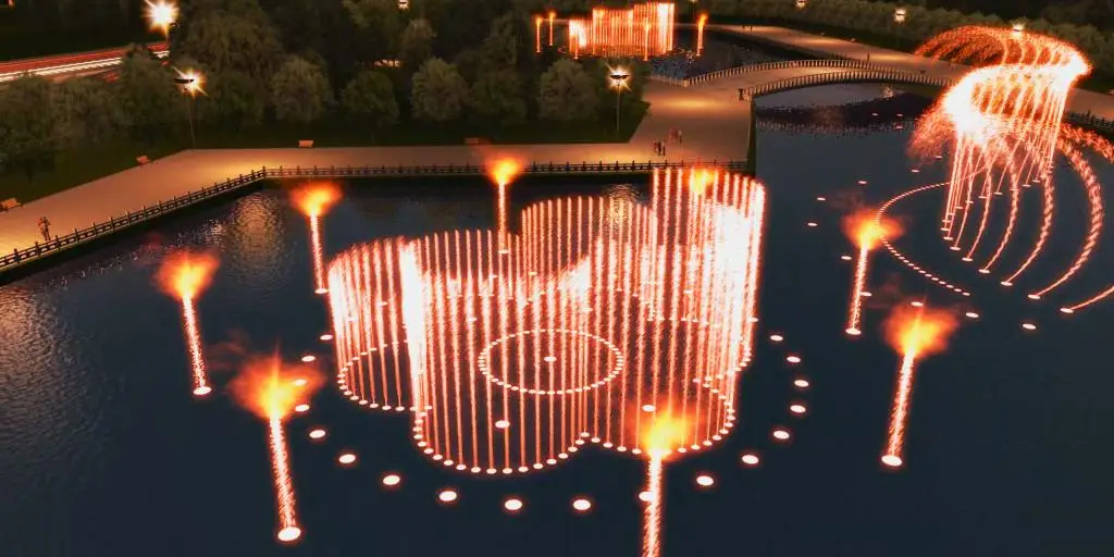 Music Water Fountain Producer Sea Fountain Stainless Steel Fountain