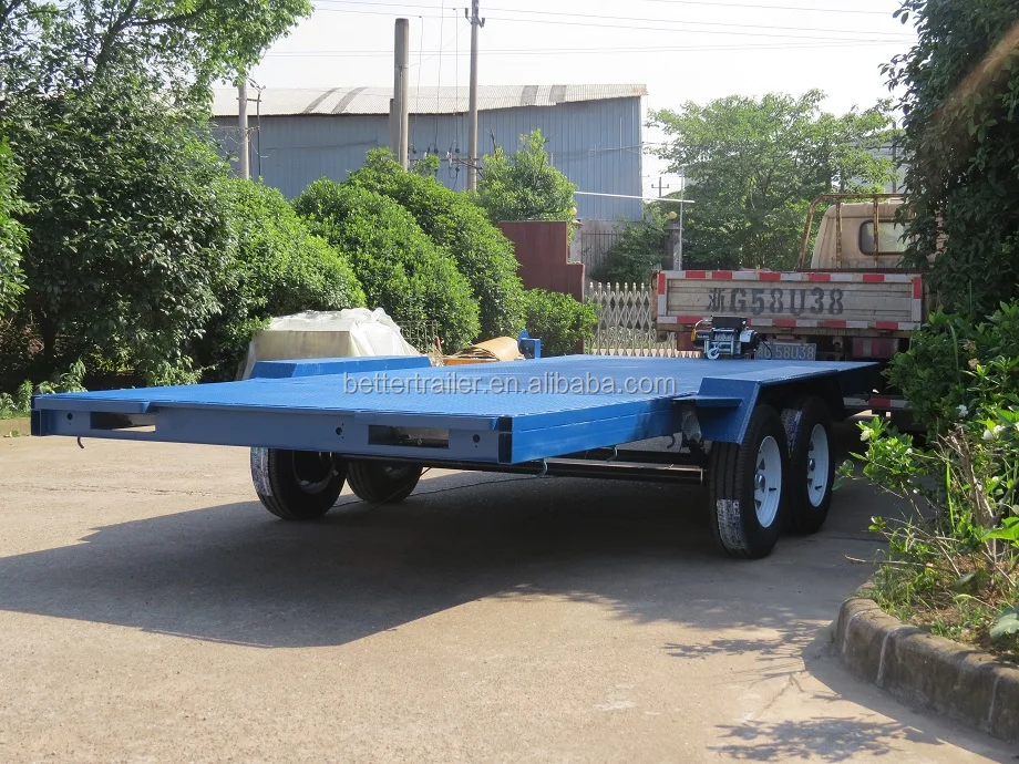 Электрическая лебедка, наклонный бортовой автомобильный прицеп