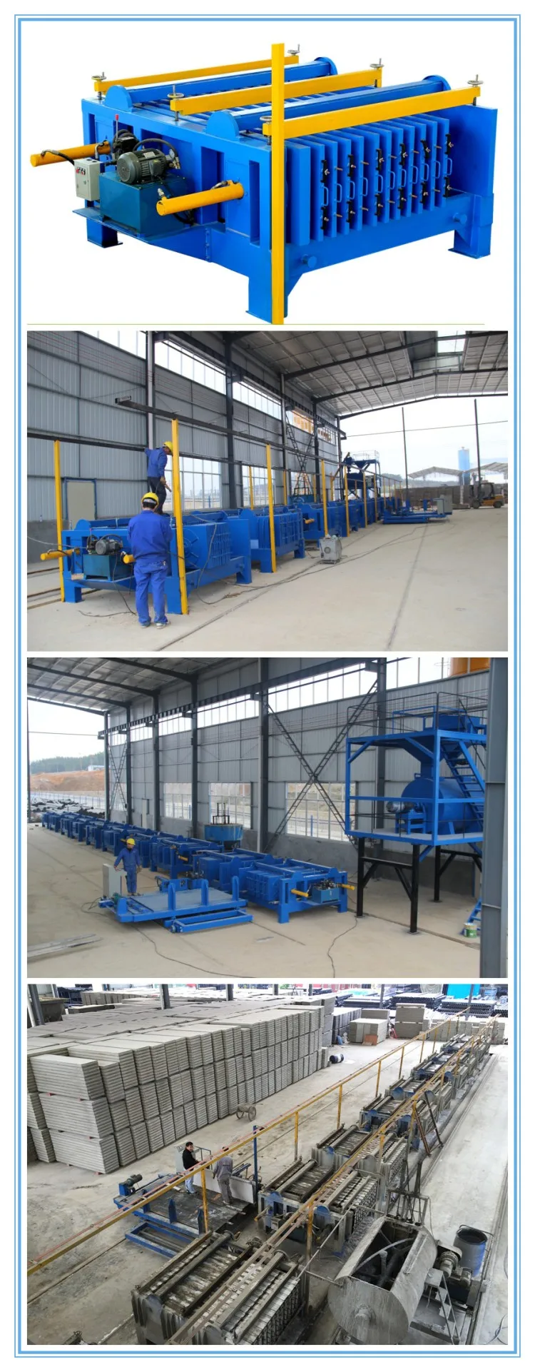 Horizontal type eps wall panel making line
