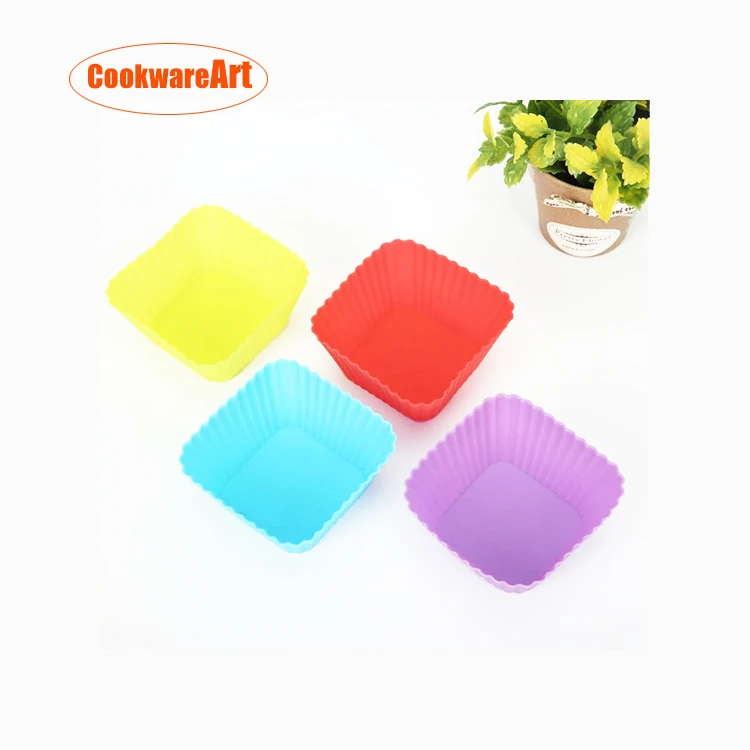 Hot sale  nonstick square shape muffin mold cupcake maker pan mafen cup mold
