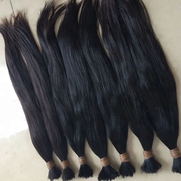 100% loose 1 kilo virgin human hair bulk extension wholesale suppliers
