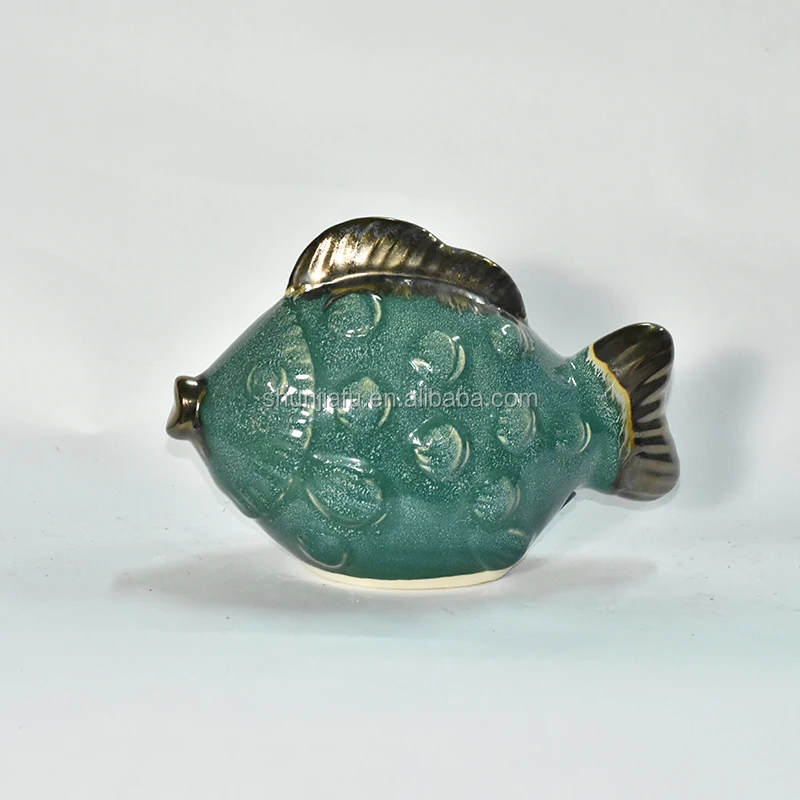 Высокое качество, оптовая продажа, статуя животного, скульптура, декоративная фигурка, керамическая рыба