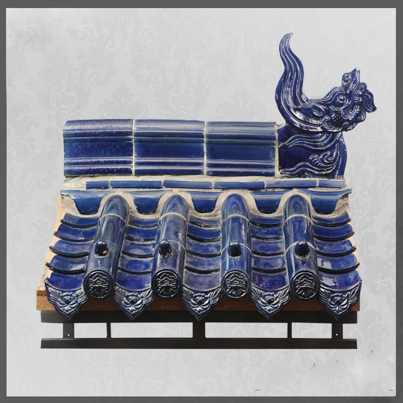 China traditional garden pagoda use blue clay roof tiles bent tiles