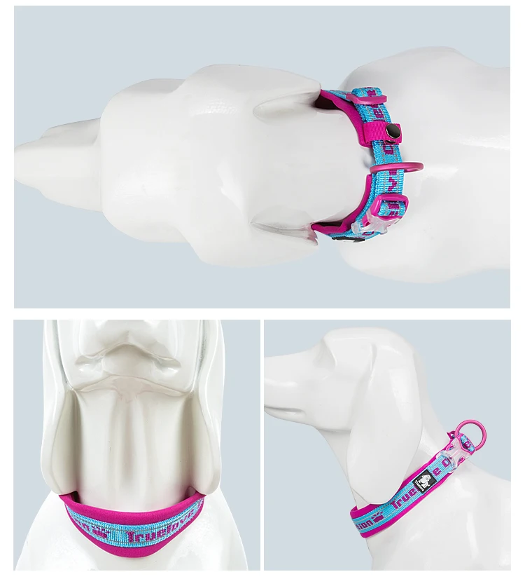 Nylon Reflective Soft Neoprene Wholesale Adjustable Dog Collar Pet Collars & Leashes for Dog All Seasons