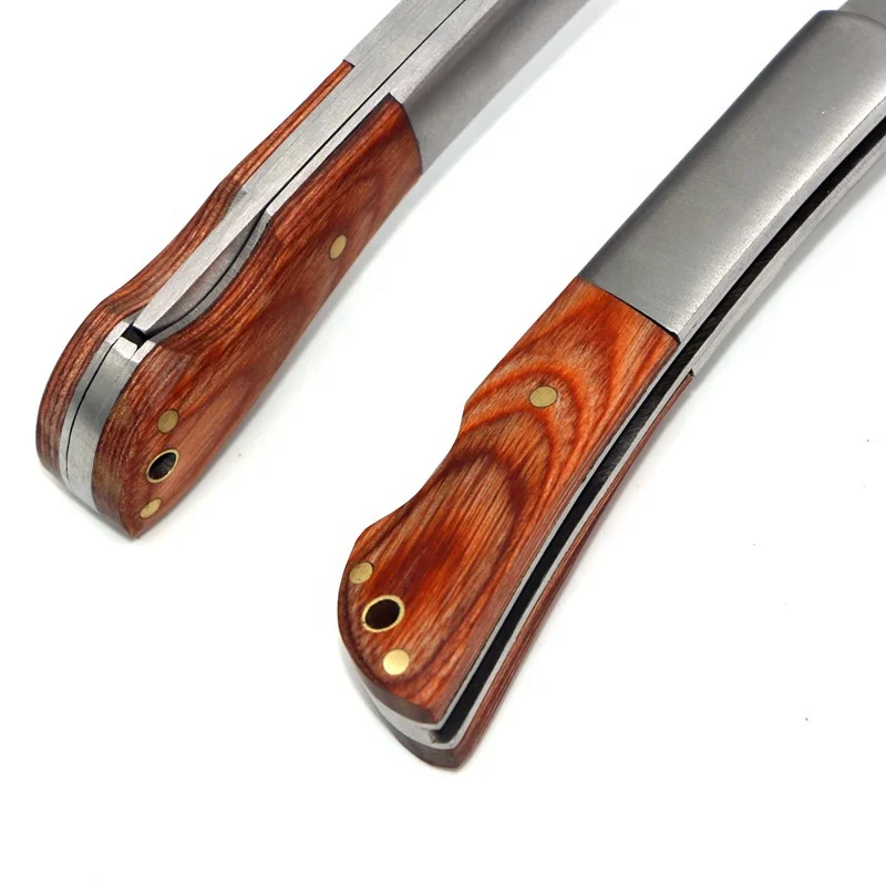 High quality stainless steel and wooden handle pocket knife folding knife camping knife
