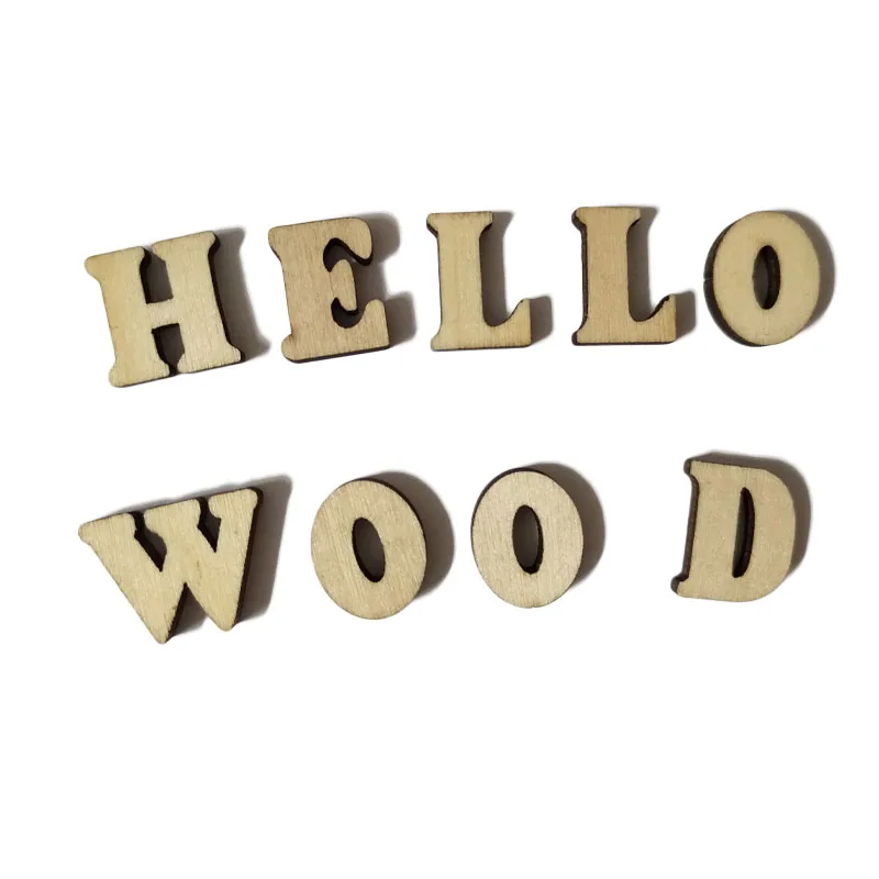 Unfinished Natural Small Size Wood Alphabet Letter Decoration For Children
