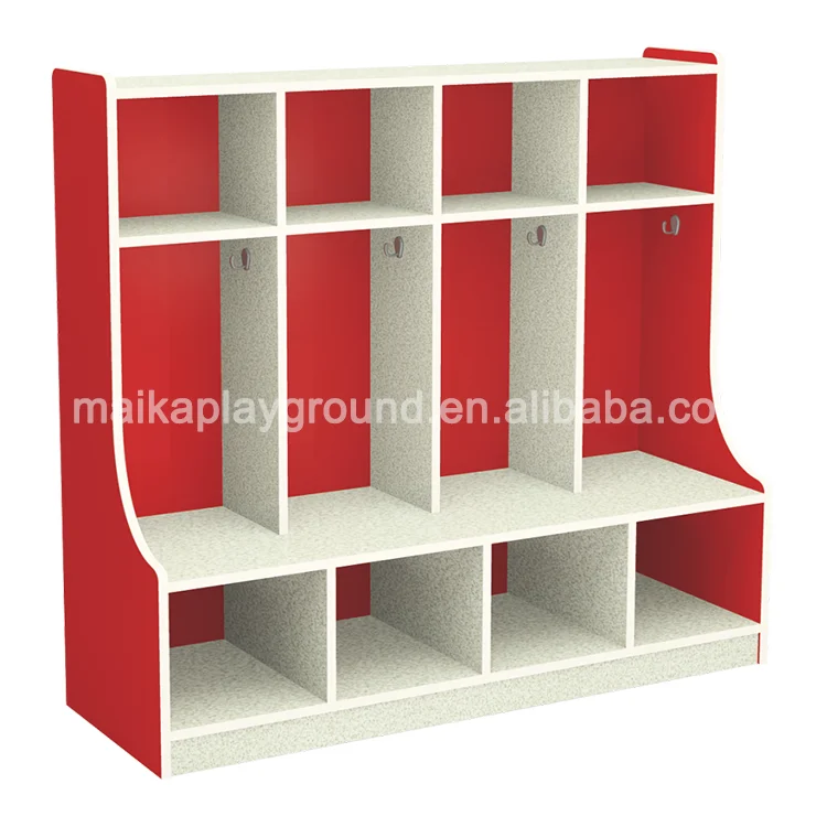 Children Wooden Furniture Library Wooden Cabinet School Combination Cabinet for Kids