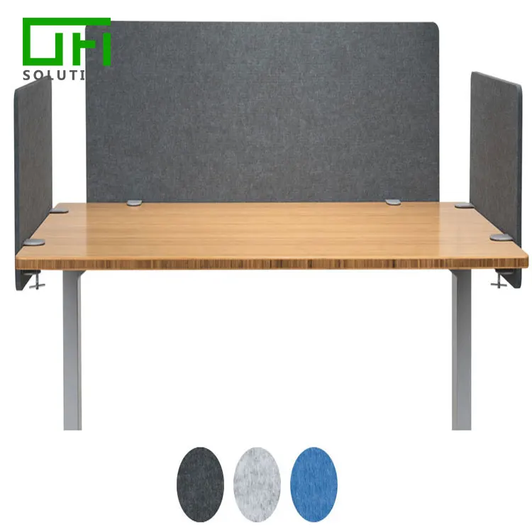 Acoustic Solution Polyester PET Acoustic Office desk Privacy Screen Sound Absorbing Acoustic Modesty Panel