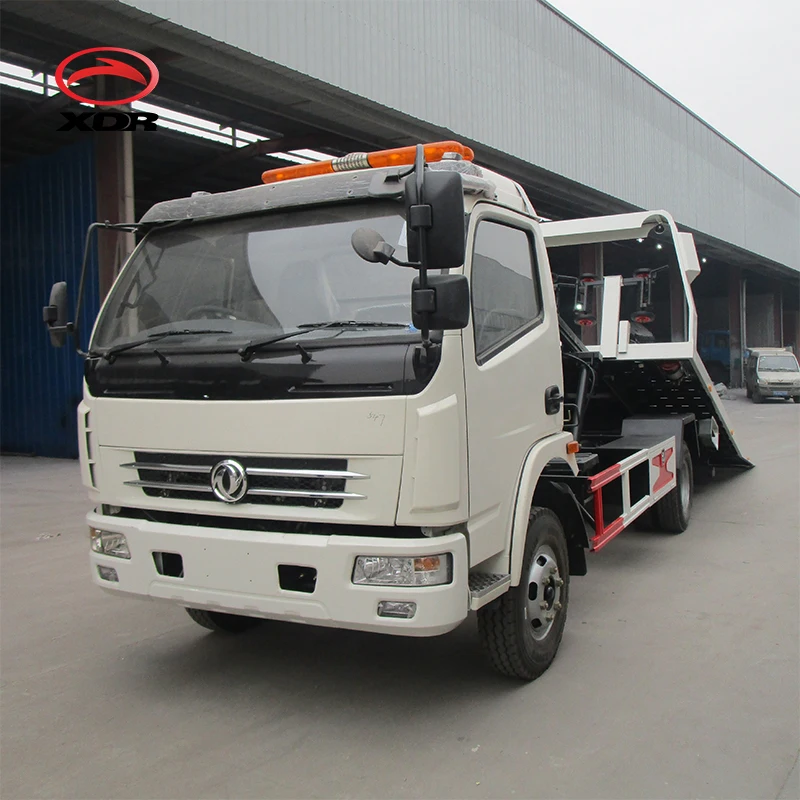 1 pull 2 cars Tow wrecker truck 4X2 truck mounted Recovery Vehicle with Siren