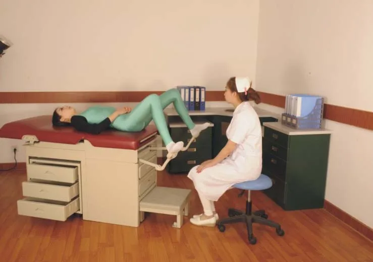 BT-EA020 hospital clinic obstetric gynecology patient examination couch medical exam table bed with drawers and footstool