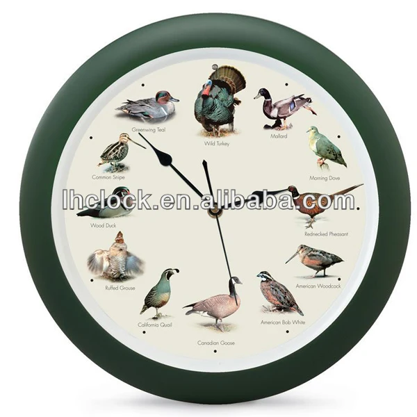 clocks with sounds audubon bird desktop wall hunting GB8 game birds clock