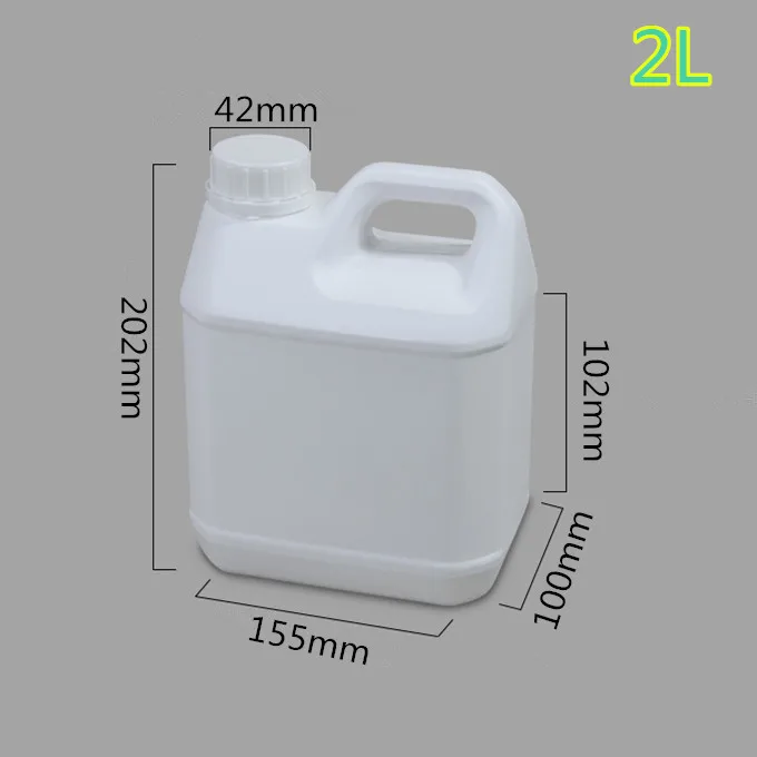 HDPE Plastic Material Fluorinated Conventional Square Bottle For Domestic Laundry Detergent