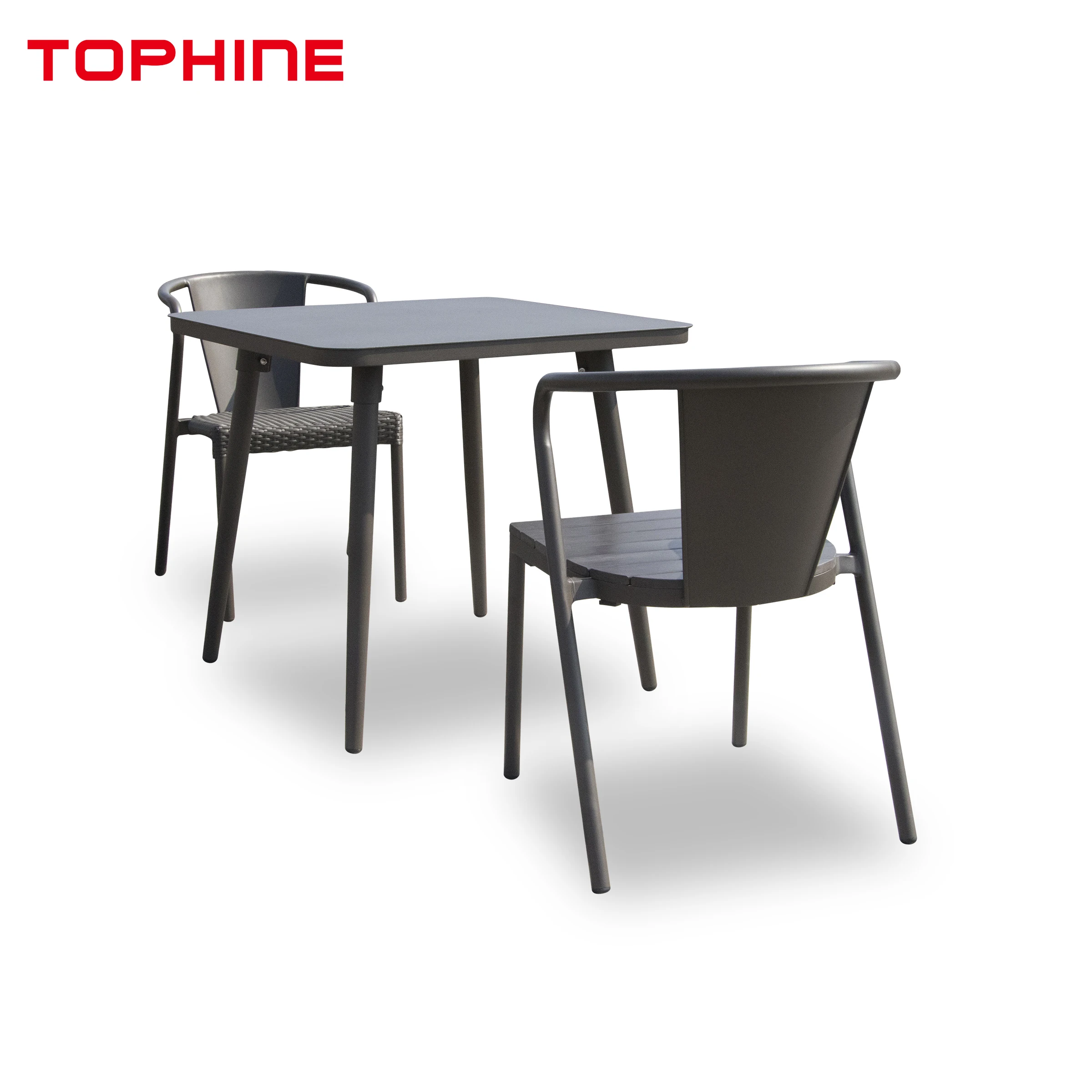 Outdoor furniture aluminum bar garden and balcony metal dining table and chairs