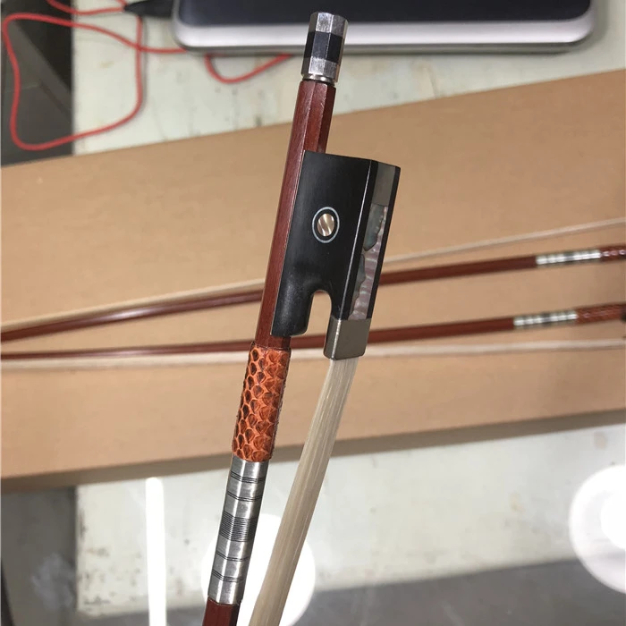 professional cheapest price  violin bow horse hair 1/8- 4/4