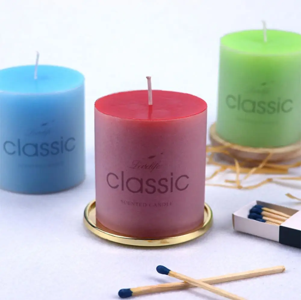 Bulk Wholesale High Quality Paraffin Wax Large Rustic Unscented Pillar Candle