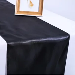 12x108 inch Wholesale satin Christmas Luxury shiny navy blue party banquet wedding Table Runner