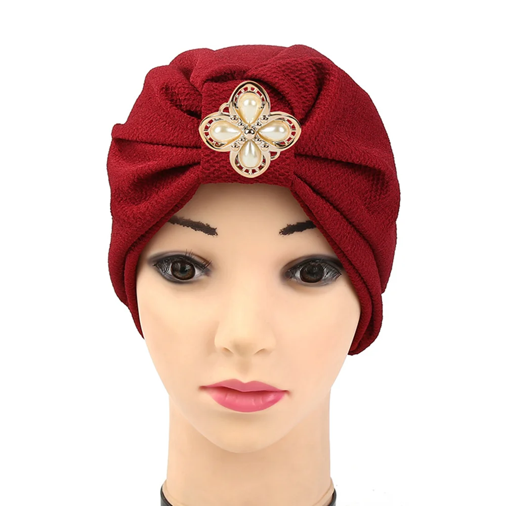 
Zakiyyah C-1 New Arrival Fashion Style Muslim Hats Elegant Cap Design with Pearl Decoration in th Front Cotton Vietnamese Hats 