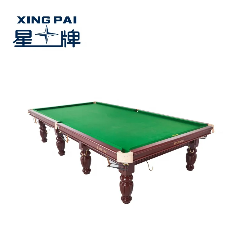 12 ft Xingpai Club Professional Snooker Table 100% solid wood pool table for sales