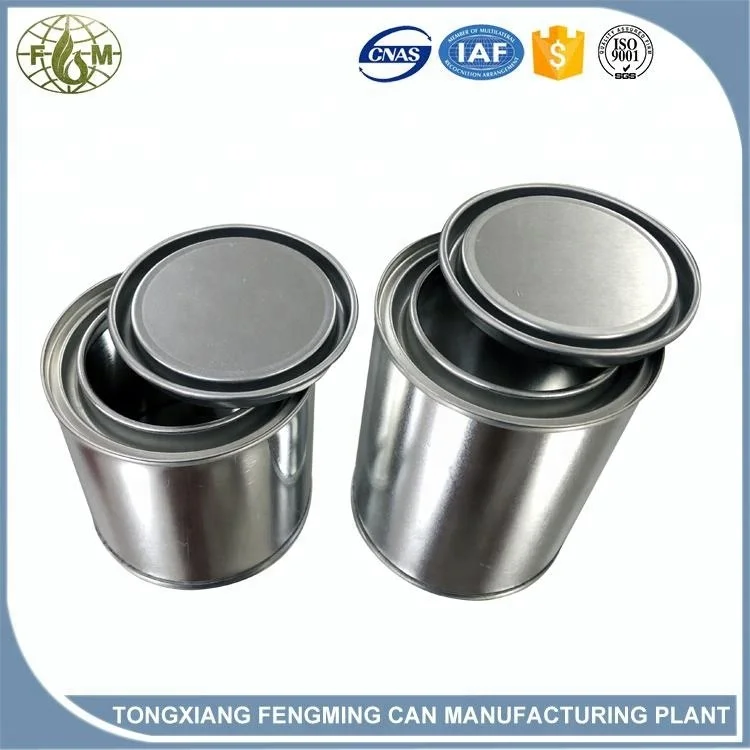 
chemical packaging container 250ml standard paint tin cans sizes 